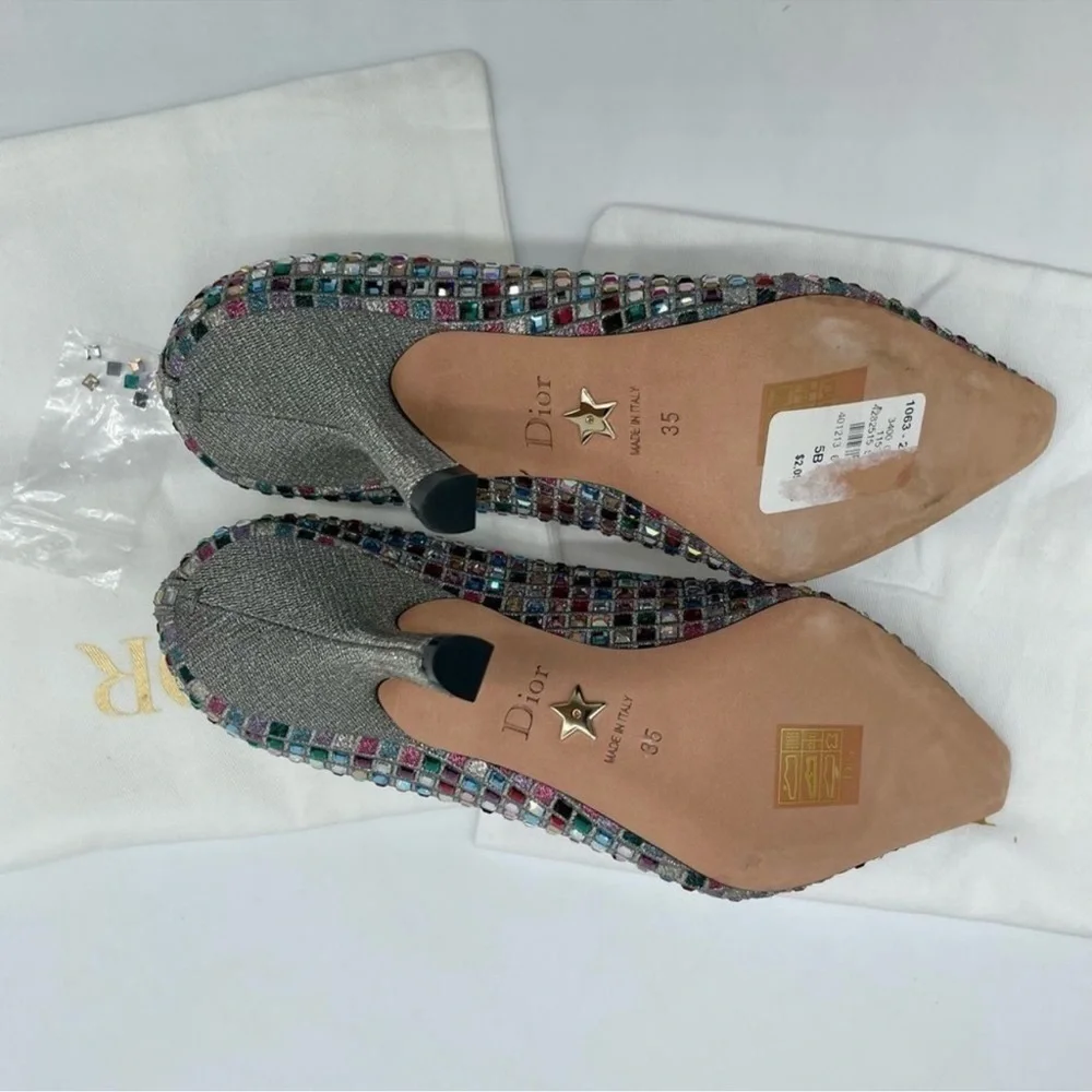 Women’s Dior capture embellished pumps size 35 made in Italy - Picture 5 of 7